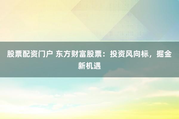 股票配资门户 东方财富股票：投资风向标，掘金新机遇