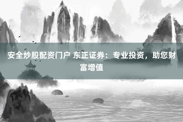 安全炒股配资门户 东正证券：专业投资，助您财富增值