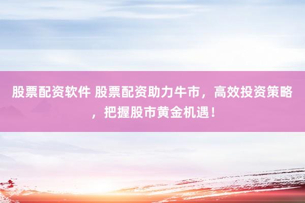 股票配资软件 股票配资助力牛市，高效投资策略，把握股市黄金机遇！