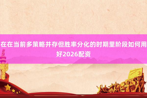在在当前多策略并存但胜率分化的时期里阶段如何用好2026配资